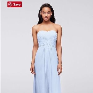David’s Bridal Bridesmaid’s Style F1555 Ice Blue